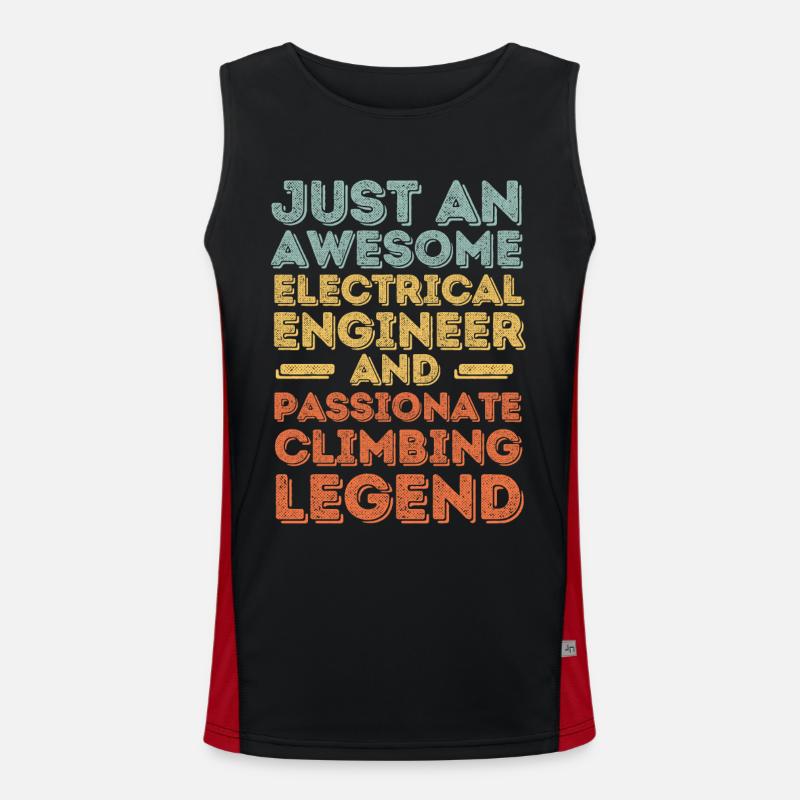 Electrical Engineer Climbing retro Men's Functional Contrast Tank Top 