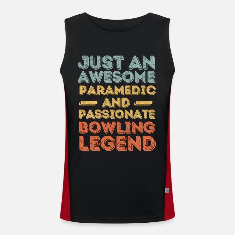 Paramedic Bowling retro Men's Functional Contrast Tank Top 