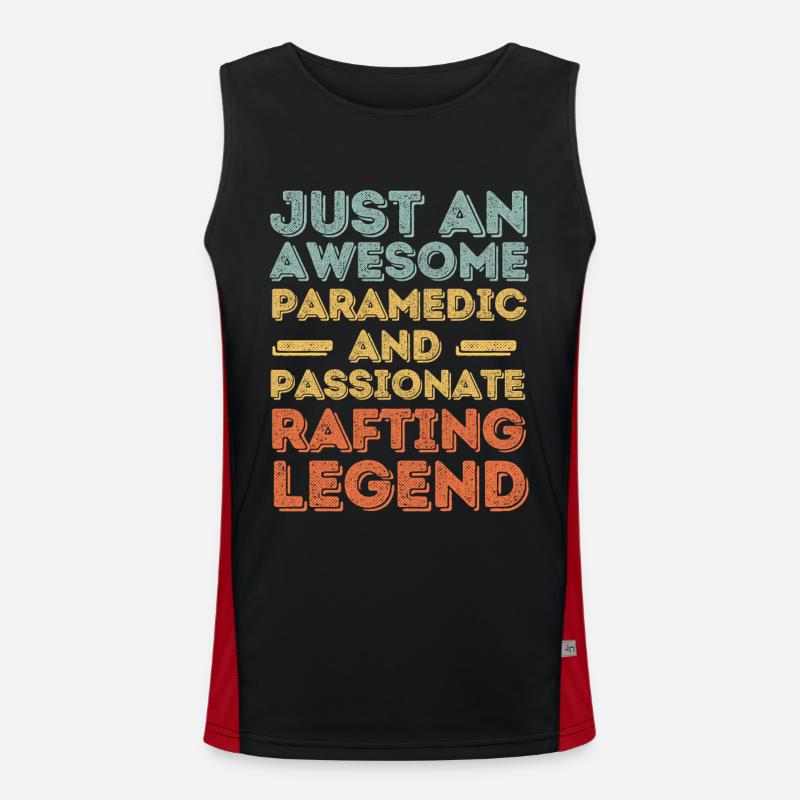 Paramedic rafting retro Men's Functional Contrast Tank Top 