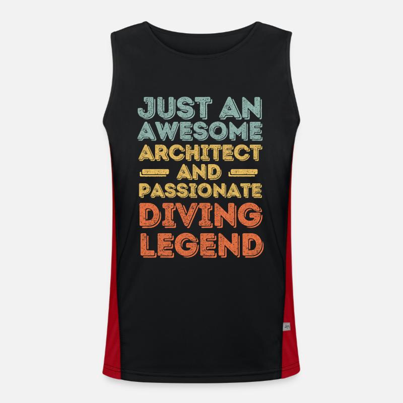 Architect Diving retro Men's Functional Contrast Tank Top 