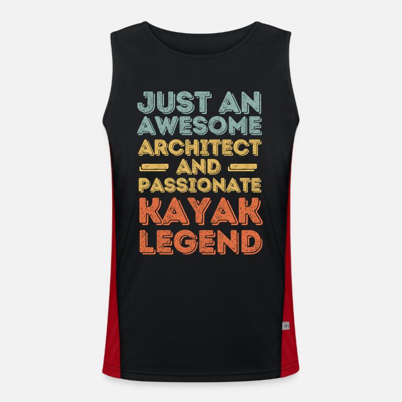 Architect Kayak retro Men's Functional Contrast Tank Top 