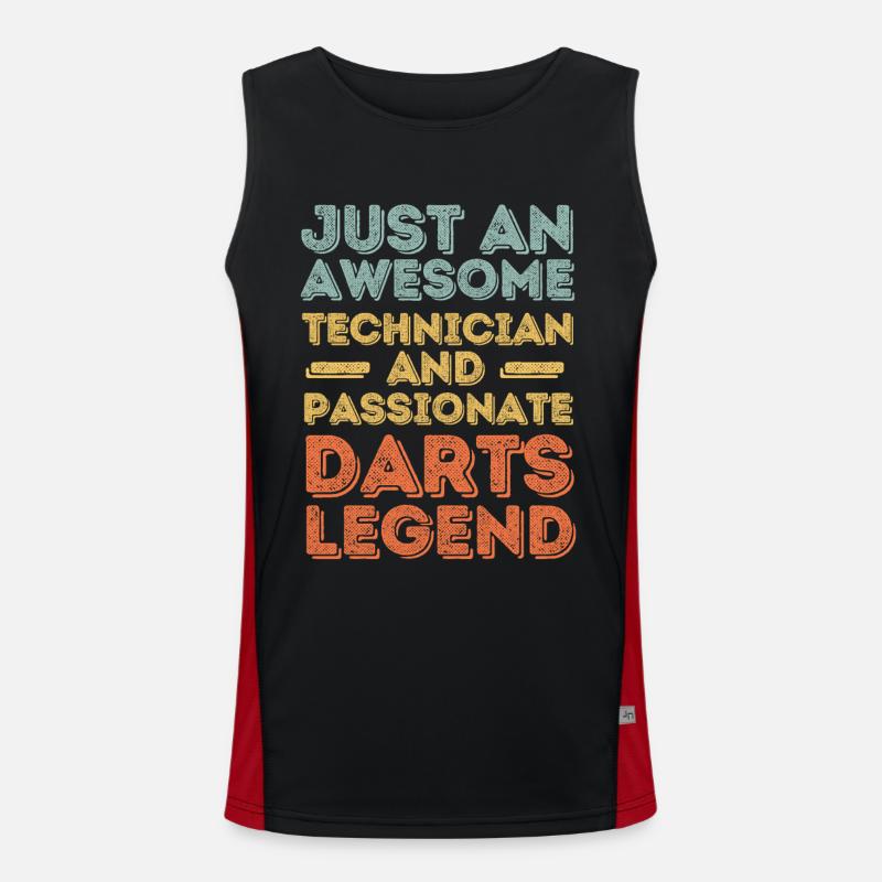 Technician Darts retro Men's Functional Contrast Tank Top 