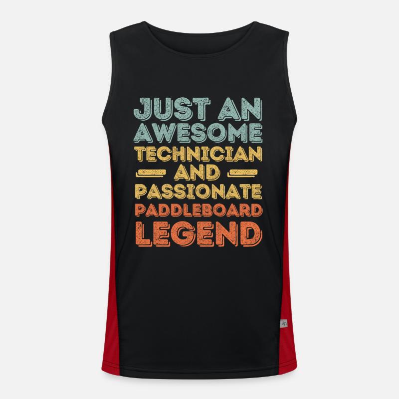 Technician Paddleboard retro Men's Functional Contrast Tank Top 
