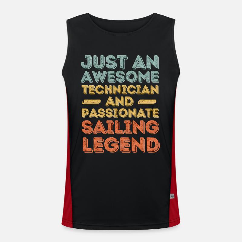 Techniker Segeln retro Funktionelles Kontrast-Tank Top für Männer 