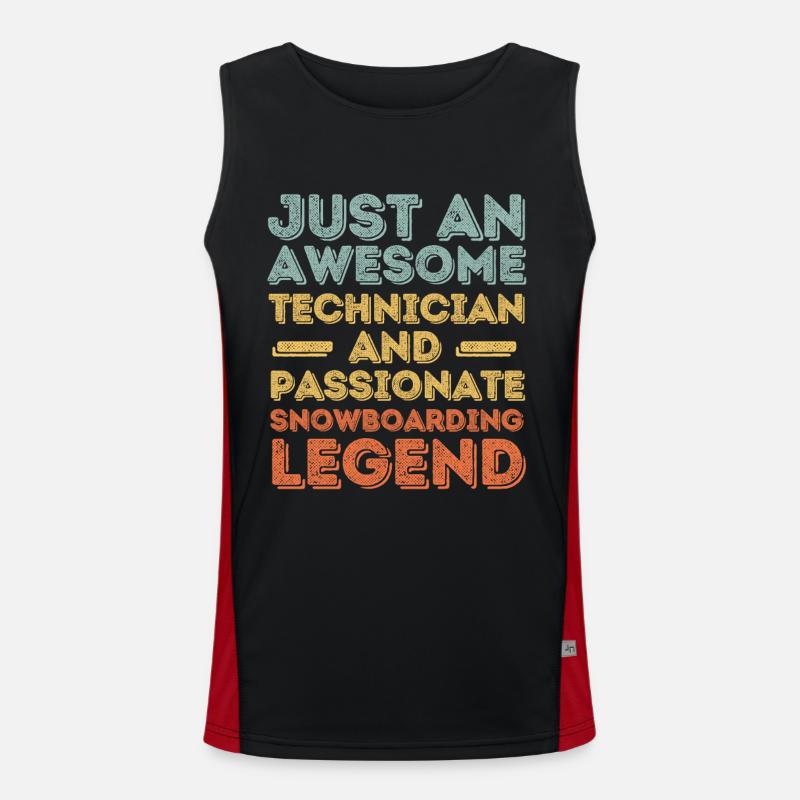 Technician Snowboard retro Men's Functional Contrast Tank Top 