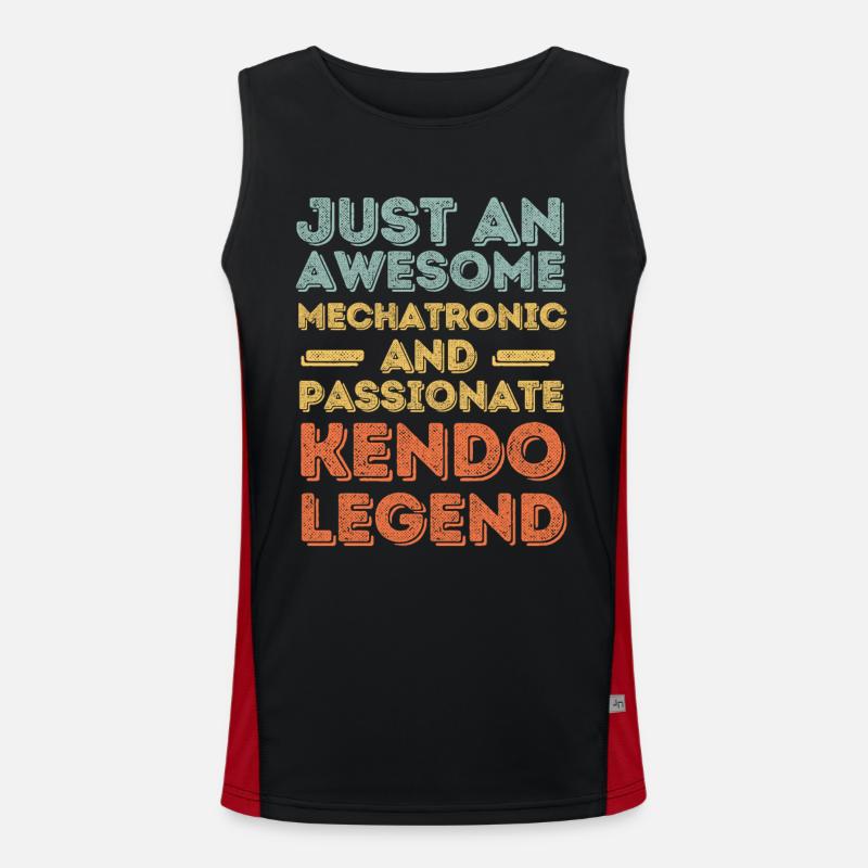 Mechatronics Engineer Kendo retro Men's Functional Contrast Tank Top 