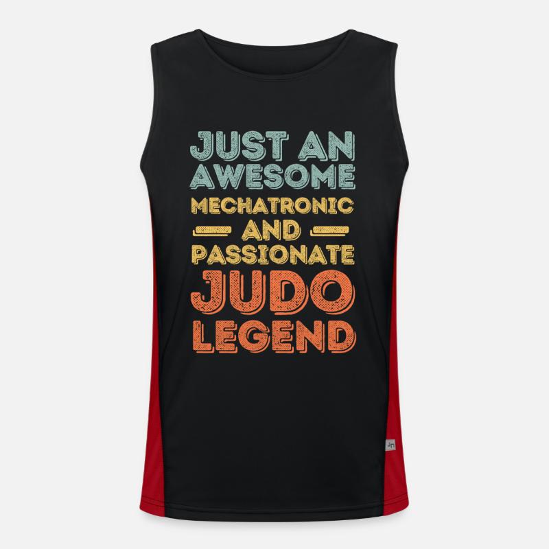Mechatroniker Judo retro Funktionelles Kontrast-Tank Top für Männer 