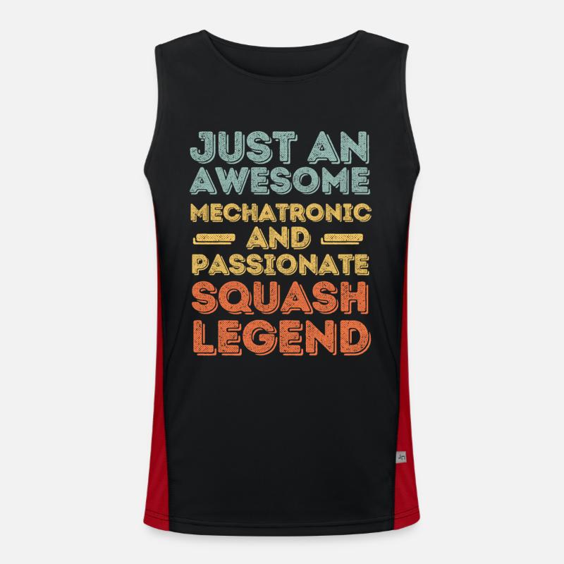Mécatronique Squash rétro Débardeur respirant contrasté Homme 