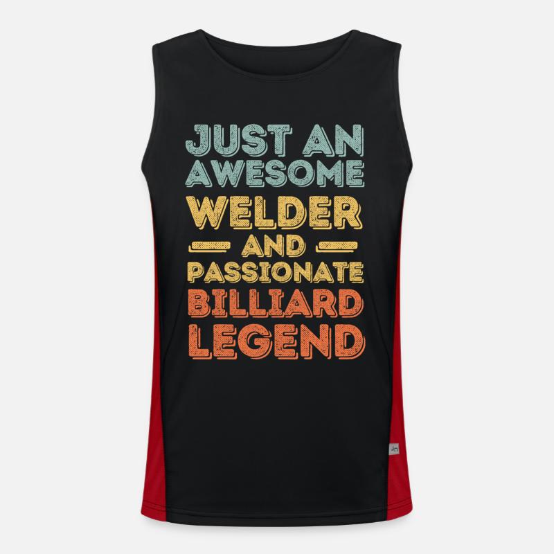 Schweißer Billard retro Funktionelles Kontrast-Tank Top für Männer 