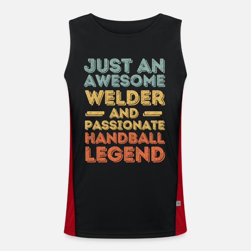 Welder Handball retro Men's Functional Contrast Tank Top 