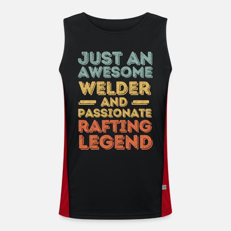 Welder rafting retro Men's Functional Contrast Tank Top 