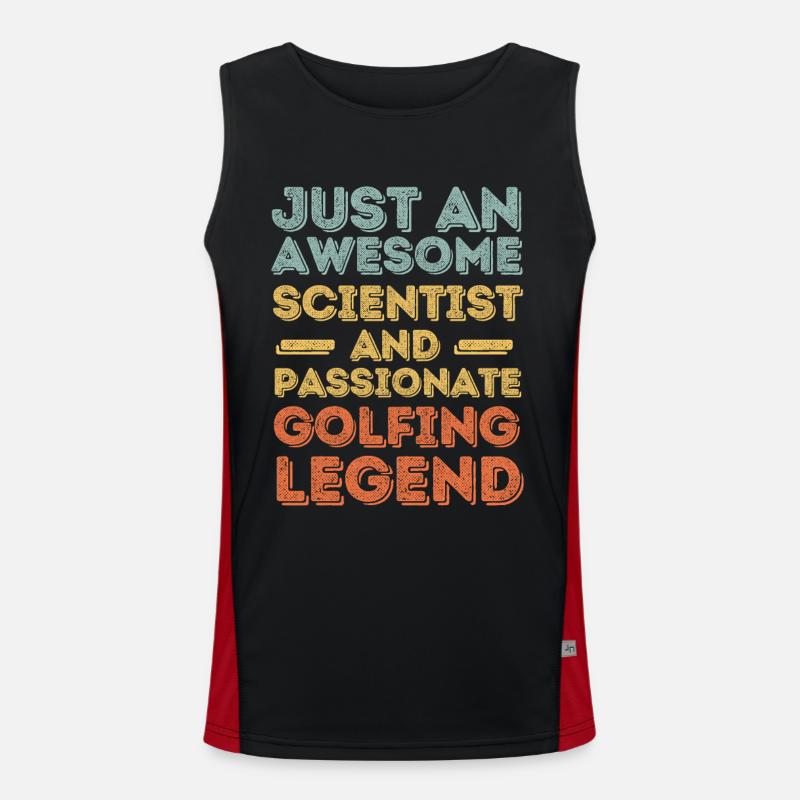 Scientist Golf retro Men's Functional Contrast Tank Top 