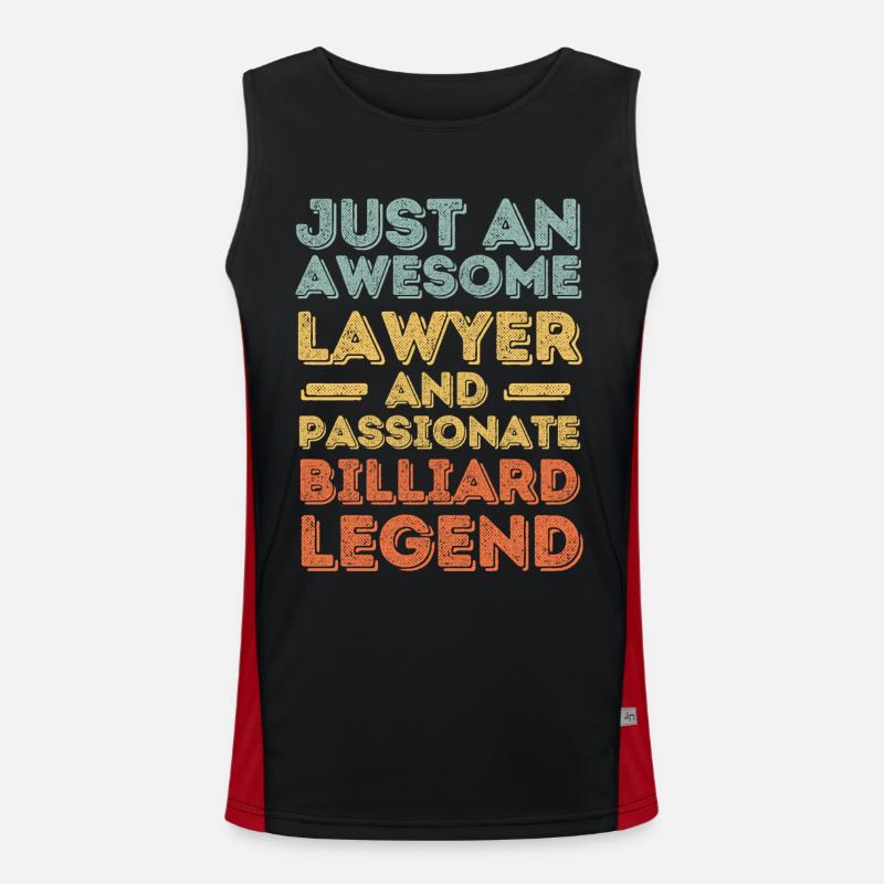Anwalt Billard retro Funktionelles Kontrast-Tank Top für Männer 