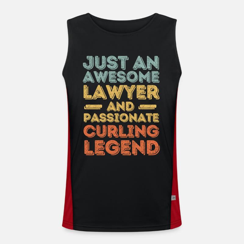 Anwalt Curling retro Funktionelles Kontrast-Tank Top für Männer 