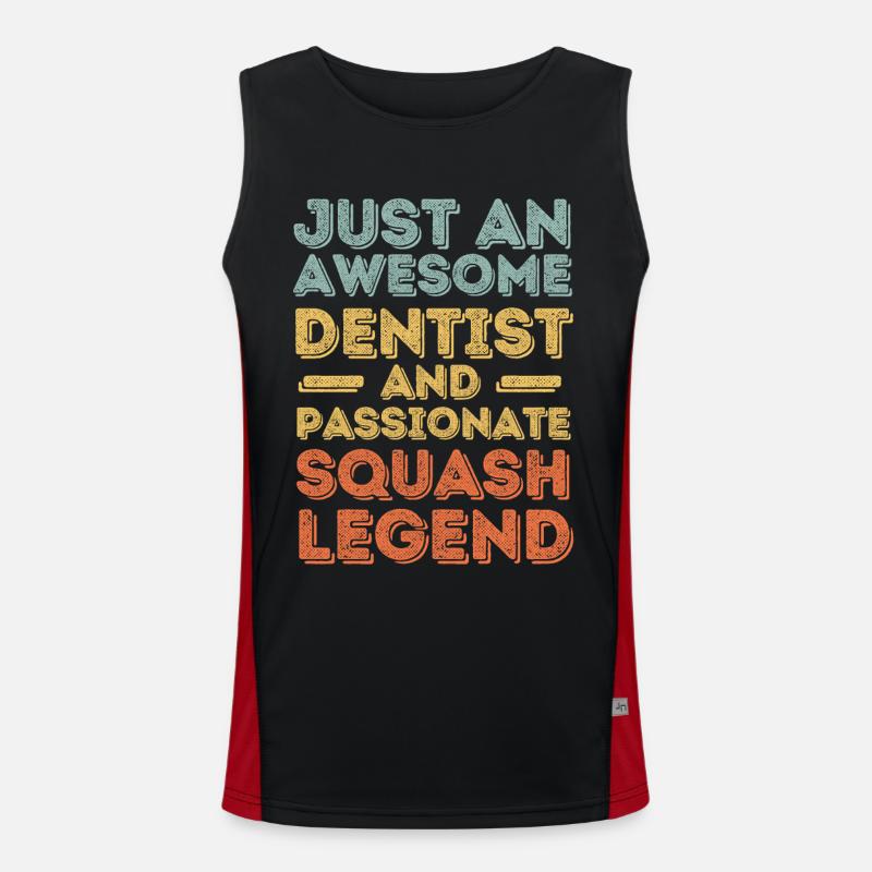 Dentist Squash retro Men's Functional Contrast Tank Top 