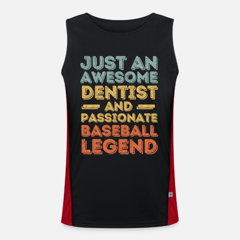 Dentiste Baseball rétro Débardeur respirant contrasté Homme 