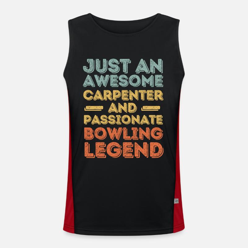 Zimmermann Bowling retro Funktionelles Kontrast-Tank Top für Männer 