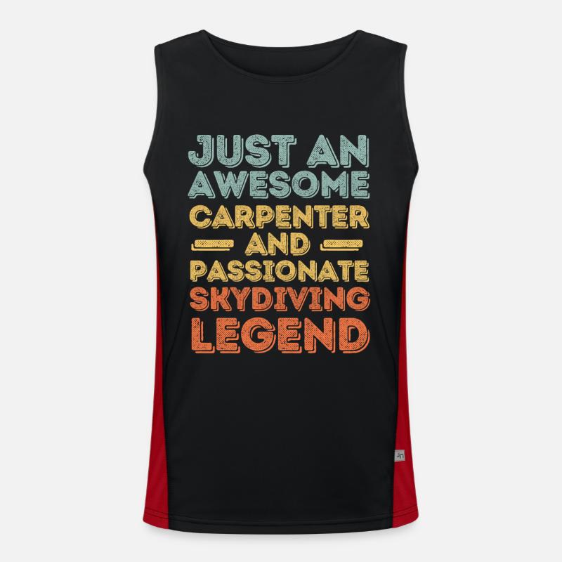 Zimmermann skydiving retro Men's Functional Contrast Tank Top 