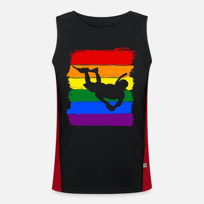 Schnorcheln LGBT Pride Funktionelles Kontrast-Tank Top für Männer 