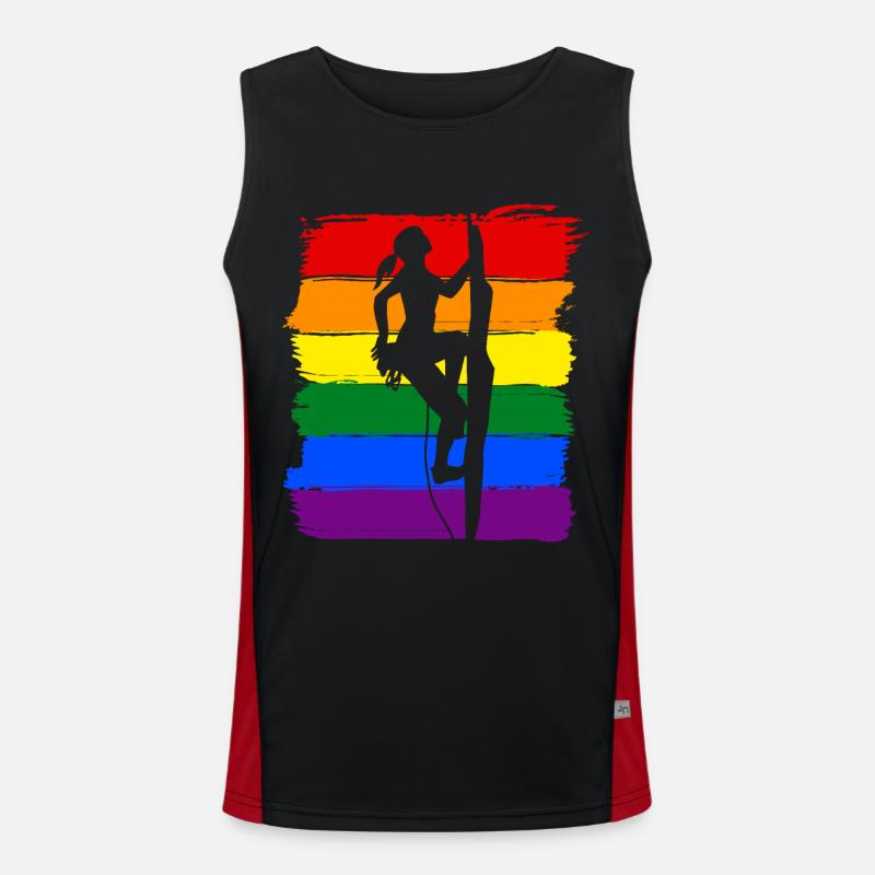 Frauen klettern LGBT Funktionelles Kontrast-Tank Top für Männer 