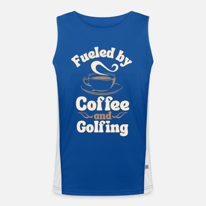 Coffee Golfing lover Men's Functional Contrast Tank Top 