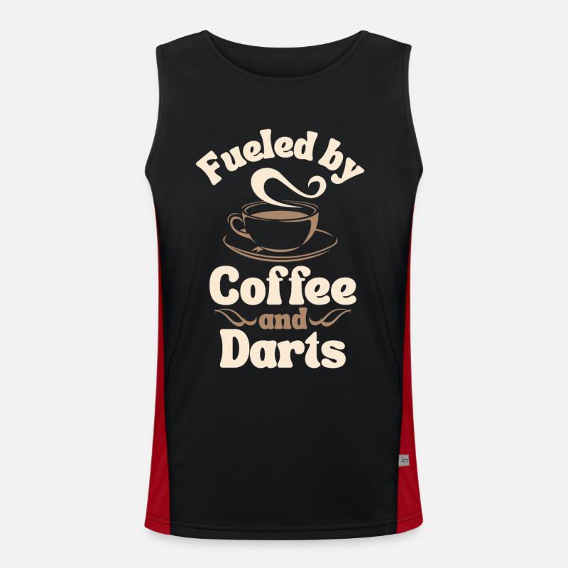 Coffee Darts lover Men's Functional Contrast Tank Top 