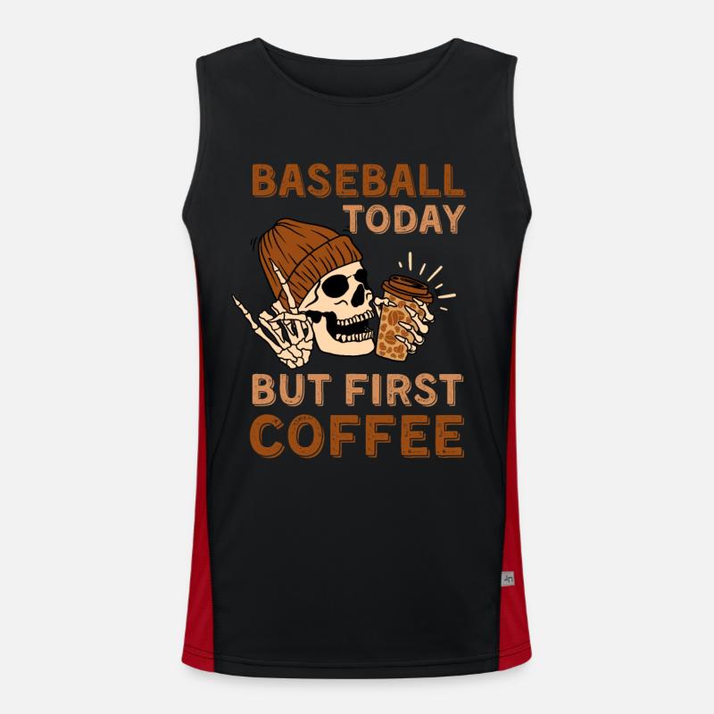 Café Baseball squelette Débardeur respirant contrasté Homme 
