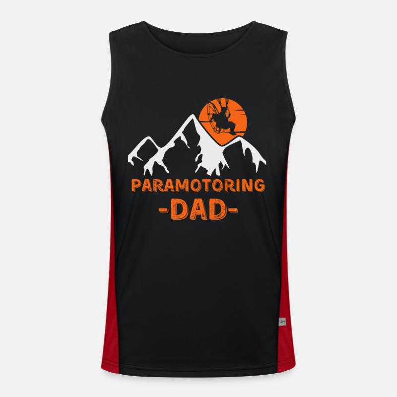 Paramotoring dad Men's Functional Contrast Tank Top 