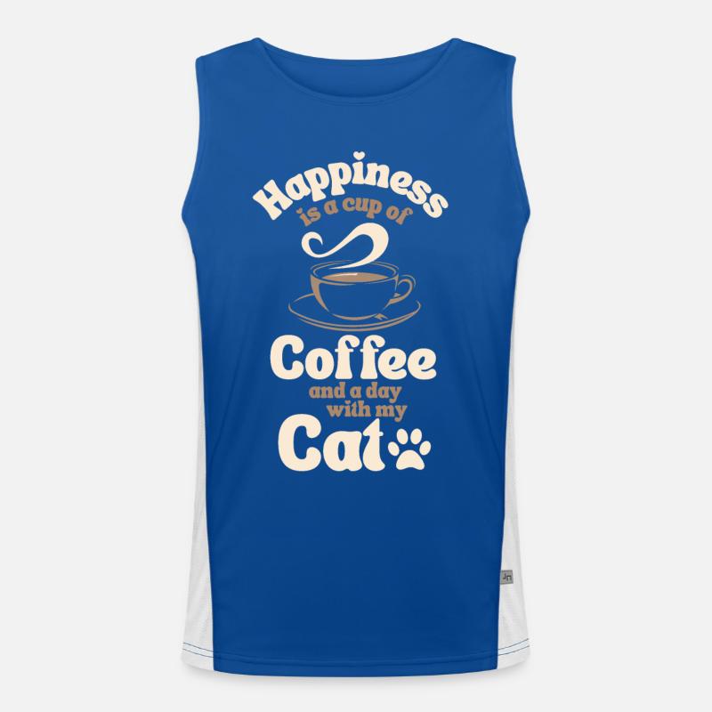 Amateur de chat de café Débardeur respirant contrasté Homme 