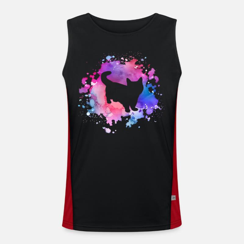 Munchkin cat lover Men's Functional Contrast Tank Top 