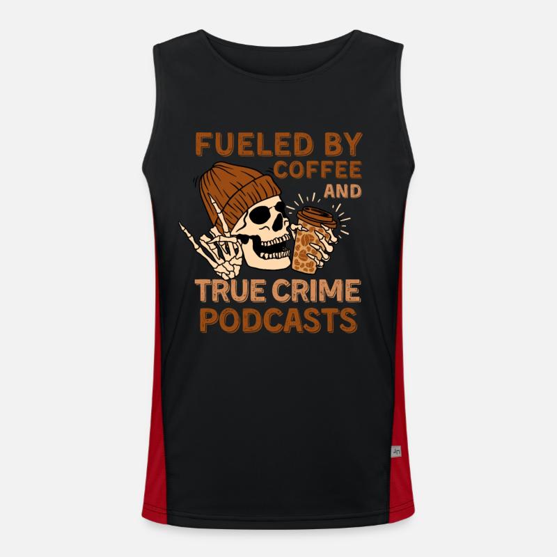 Coffee and True Crime Men's Functional Contrast Tank Top 