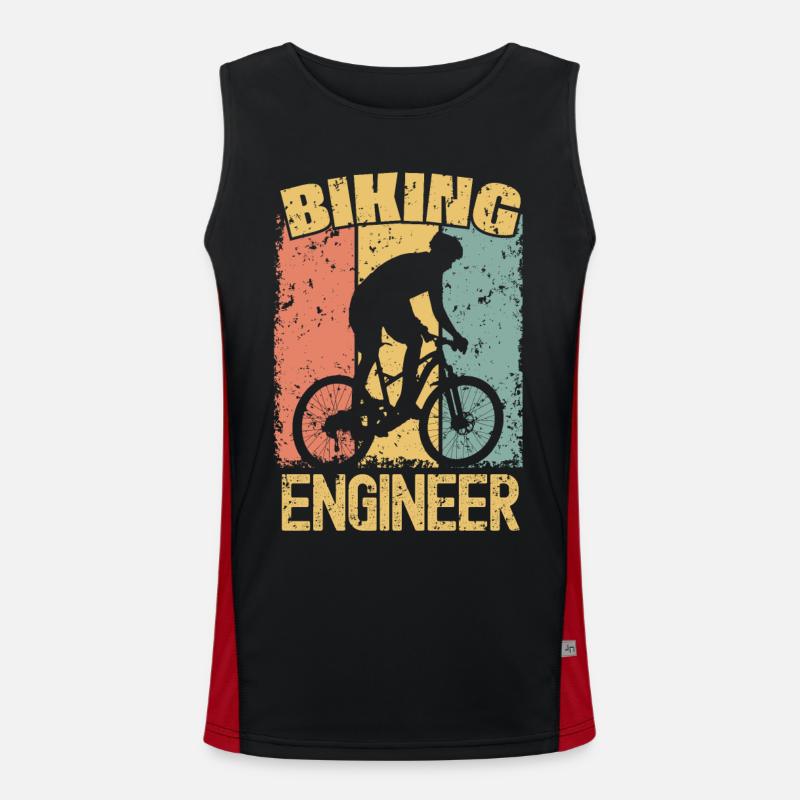 Biking Engineer retro Men's Functional Contrast Tank Top 