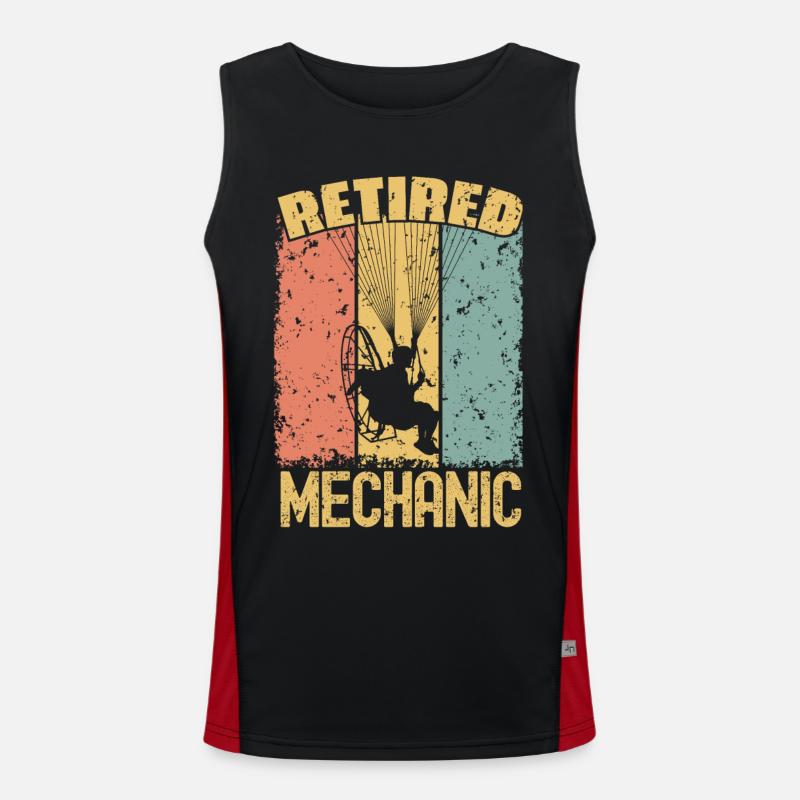 Paramoteur mécanicien à la retraite Débardeur respirant contrasté Homme 