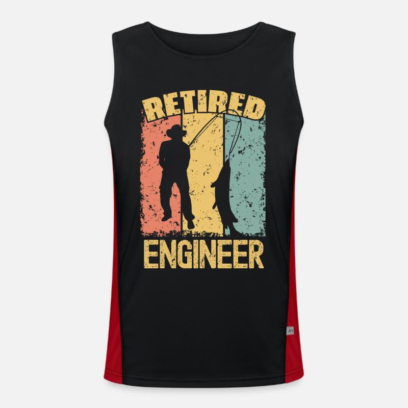 Fishing retired engineer Men's Functional Contrast Tank Top 