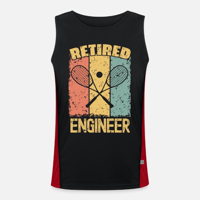 Squash retired engineer - Men's Functional Contrast Tank Top  - black/red