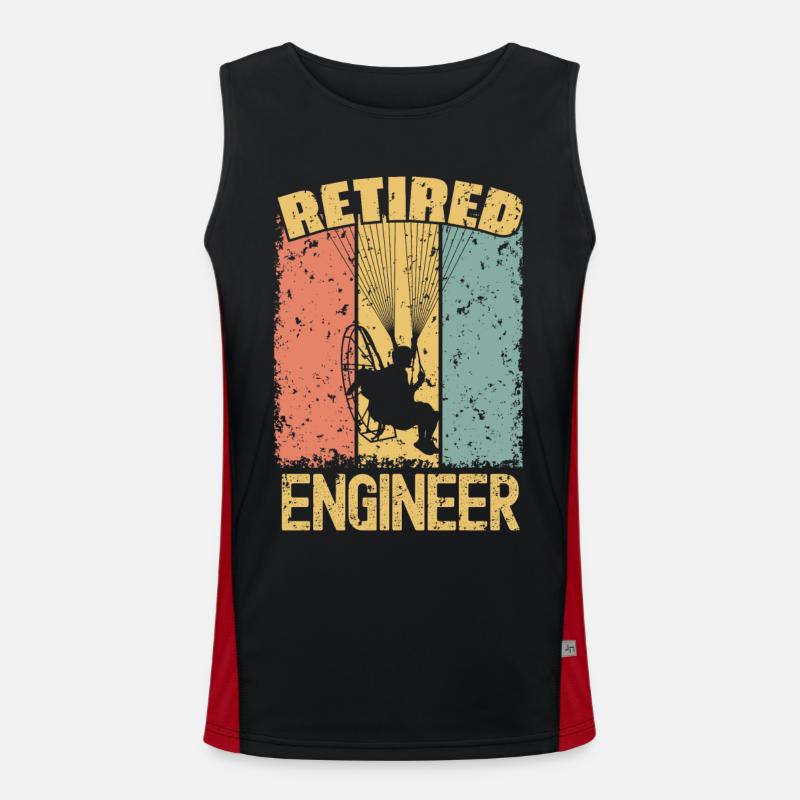Paramotoring retired engineer Men's Functional Contrast Tank Top 