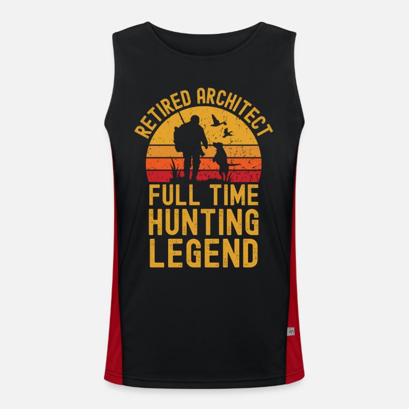 Retired architect hunting legend Men's Functional Contrast Tank Top 