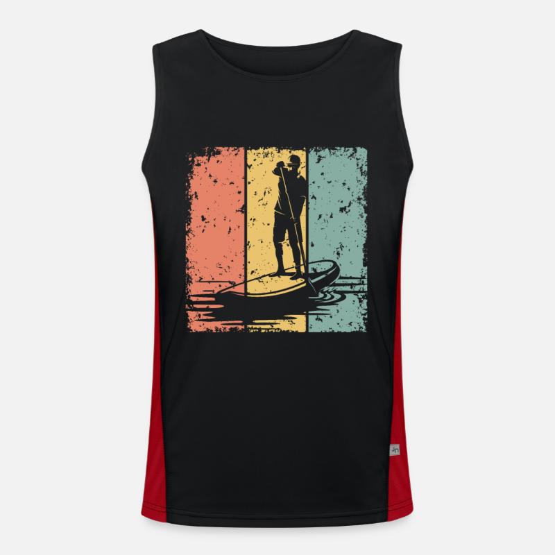 Paddleboard retro Men's Functional Contrast Tank Top 