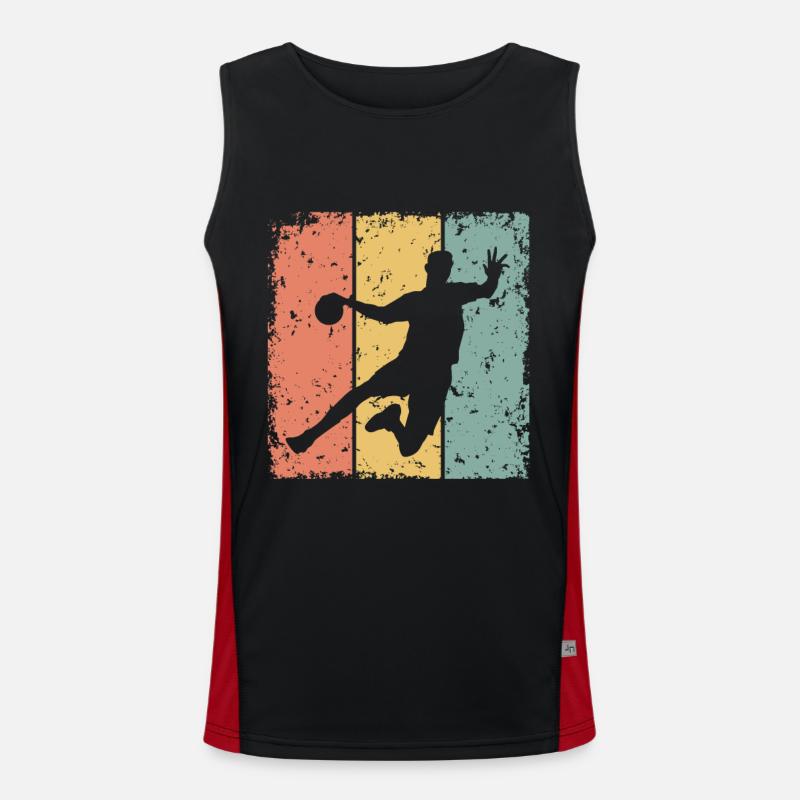 Handball retro Funktionelles Kontrast-Tank Top für Männer 