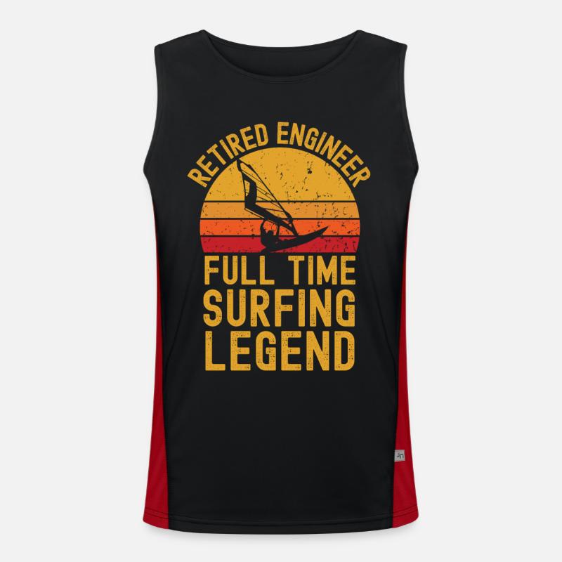 Retired engineer windsurfing legend Men's Functional Contrast Tank Top 