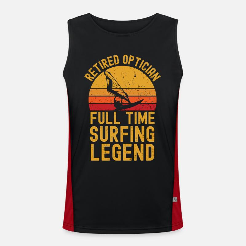 Retired optician windsurfing legend Men's Functional Contrast Tank Top 