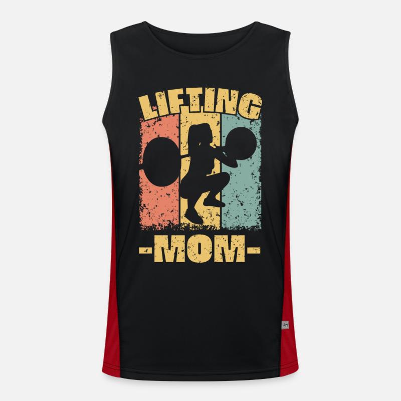 Gewichtheben Mama Funktionelles Kontrast-Tank Top für Männer 
