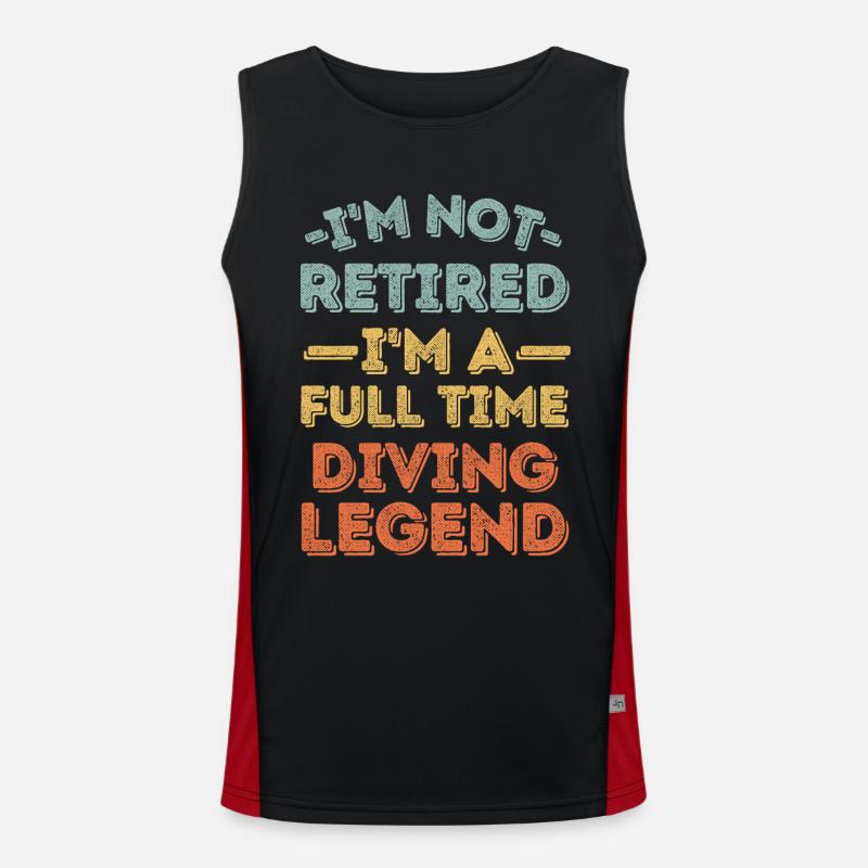 Retired and diving legend Men's Functional Contrast Tank Top 