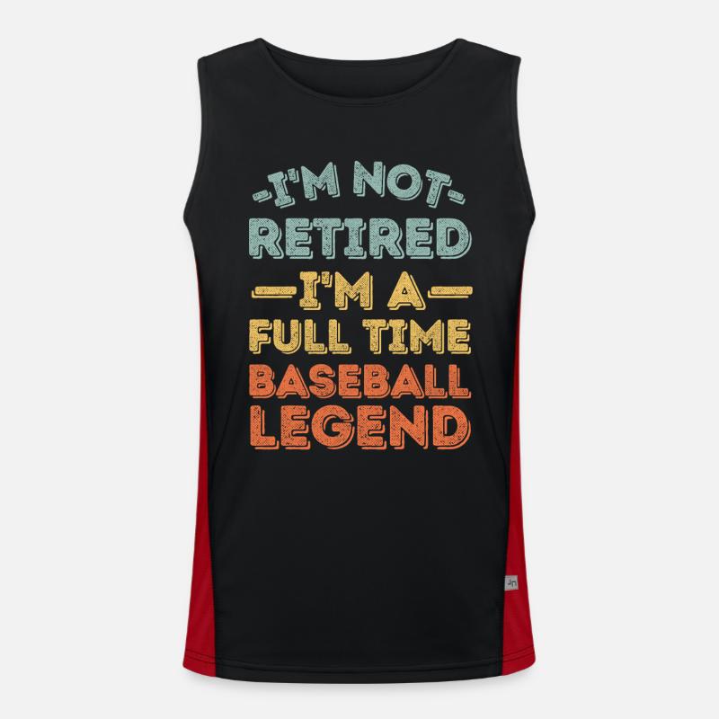Retired and baseball legend Men's Functional Contrast Tank Top 