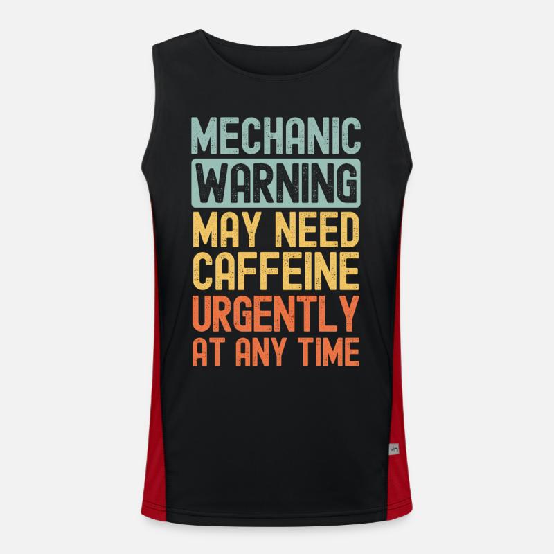Mechaniker brauchen dringend Kaffee Funktionelles Kontrast-Tank Top für Männer 