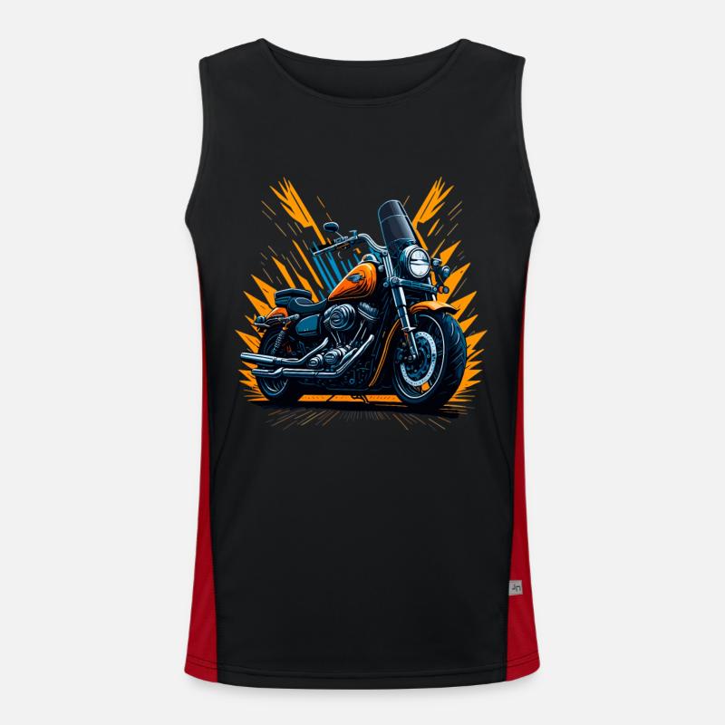 Classic motorcycle Men's Functional Contrast Tank Top 