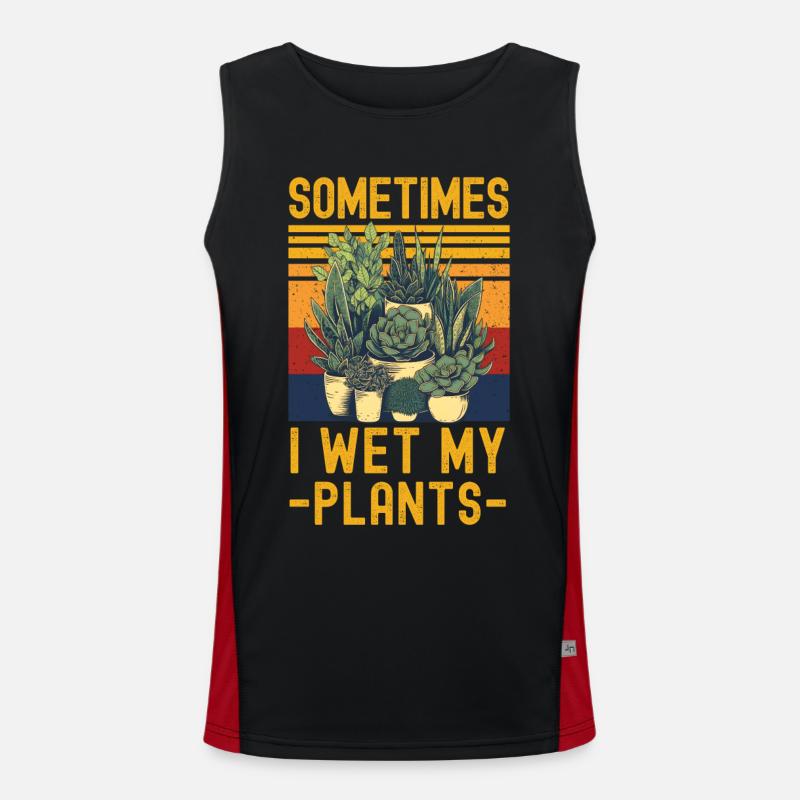 Succulents Funny Saying Men's Functional Contrast Tank Top 