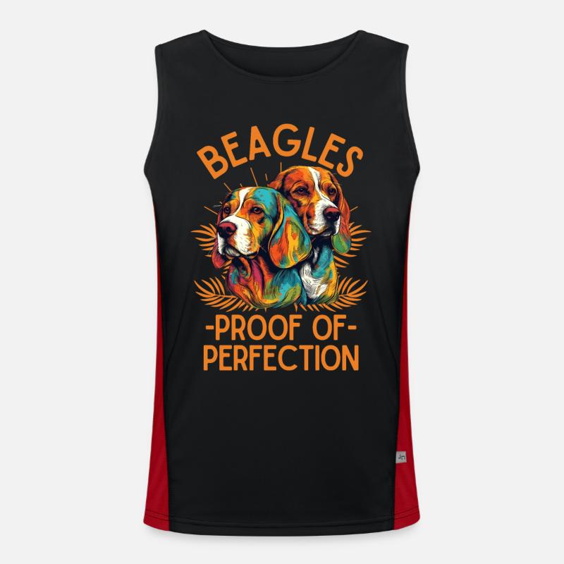 Beagle Lovers Beagle Beagle coloré Débardeur respirant contrasté Homme 
