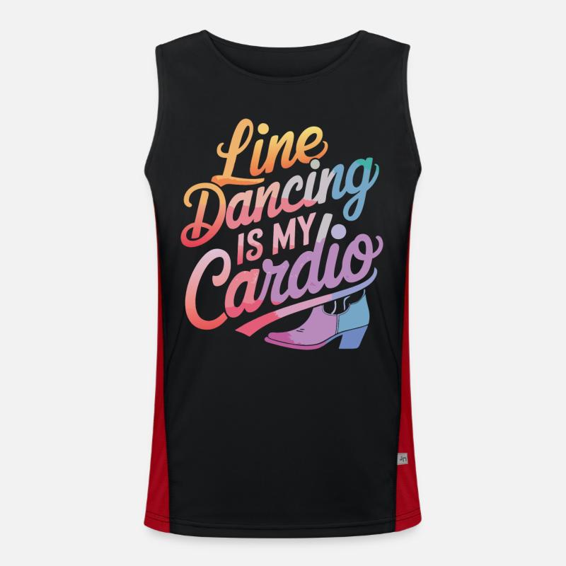 Line Dancing Tanzen Tänzer Funktionelles Kontrast-Tank Top für Männer 
