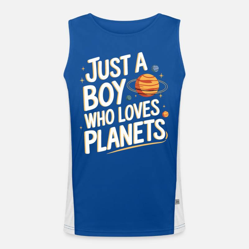Planet Solar System Astronomy Space Men's Functional Contrast Tank Top 